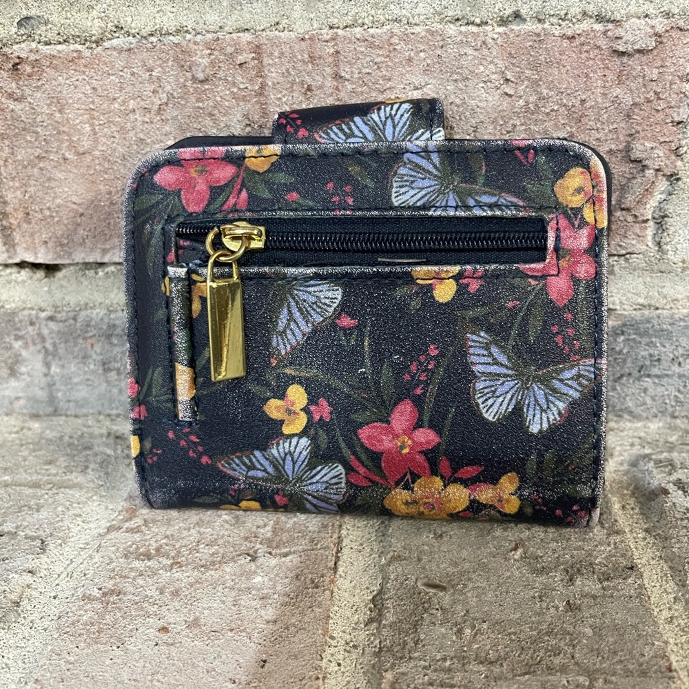 Floral Black Wallet - Picture 2 of 7